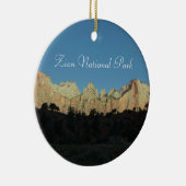 Morning Red Rocks in Zion National Park Keramisch Ornament (Rechts)