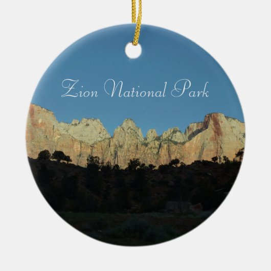 Morning Red Rocks in Zion National Park Keramisch Ornament (Voorkant)