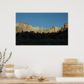 Morning Red Rocks in Zion National Park Poster (Keuken)