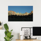 Morning Red Rocks in Zion National Park Poster (Thuiskantoor)