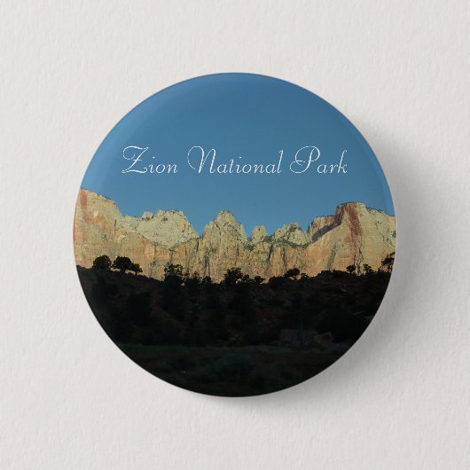 Morning Red Rocks in Zion National Park Ronde Button 5,7 Cm (Voorkant)