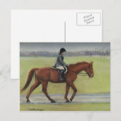 Morning Ride Horse Art Post Card Briefkaart (Voorkant / Achterkant)