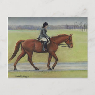 Morning Ride Horse Art Post Card Briefkaart