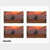 Morning Ride Rechthoekige Sticker (Vel)