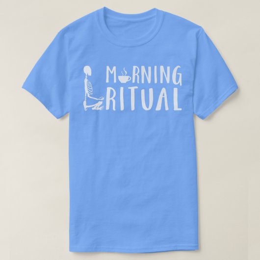 Morning Ritual Skeleton Coffee Gift T-shirt (Design voorkant)