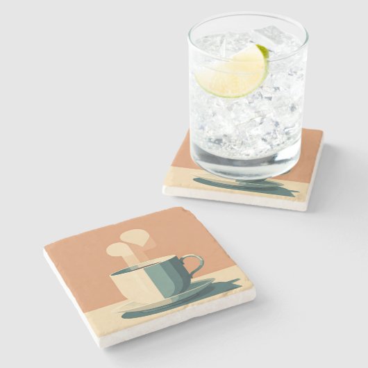 Morning Ritual Stenen Onderzetter (Zijkant)