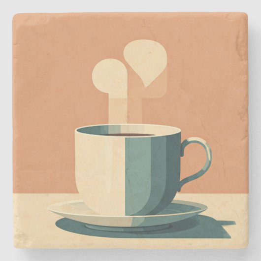 Morning Ritual Stenen Onderzetter (Voorkant)