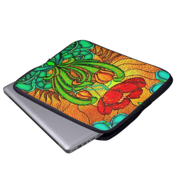 Morning Roos - Slaap voor neopreen-laptop Laptop Sleeve (Voorkant onderkant)