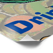 Morning Rooster, bewerk tekst, glanzend Poster (Hoek)