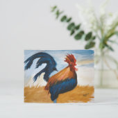 Morning Rooster Briefkaart (Staand voorkant)