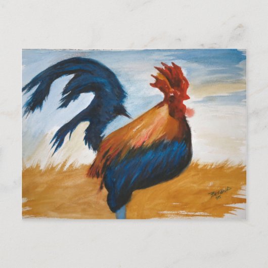 Morning Rooster Briefkaart (Voorkant)