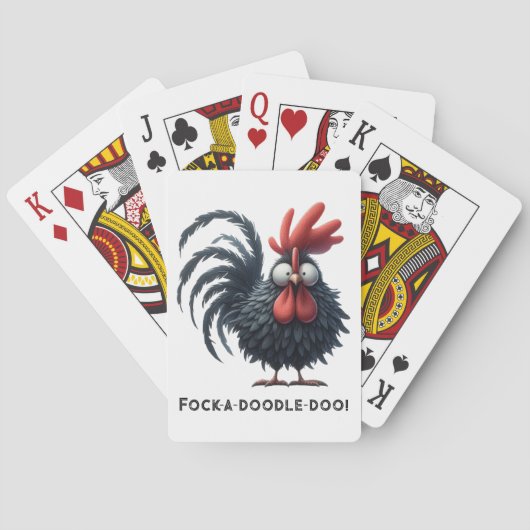 Morning Rooster - Fock-a-doodle-doo! Pokerkaarten (Achterkant)