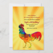 Morning Rooster Invitation Kaart (Voorkant)