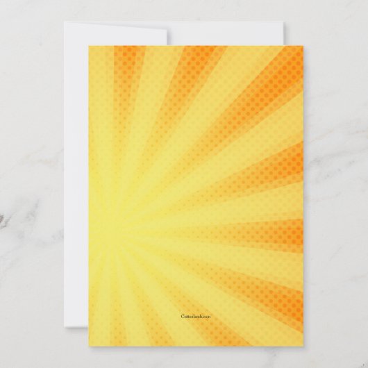 Morning Rooster Invitation Kaart (Achterkant)