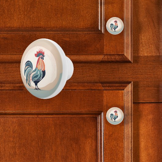 Morning Rooster Keramische Knop