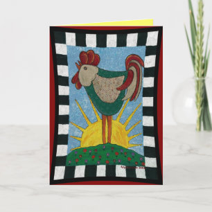 Morning Rooster - zonsopgang wenskaart Kaart