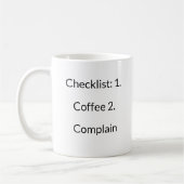 Morning Routine Coffee Checklist Mok (Links)