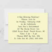 Morning Routine Retirement Invitations Nog LIfe Kaart (Achterkant)