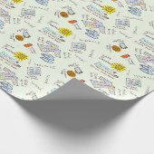 Morning Routine symbolen om je dag te beginnen Cadeaupapier (Hoek)