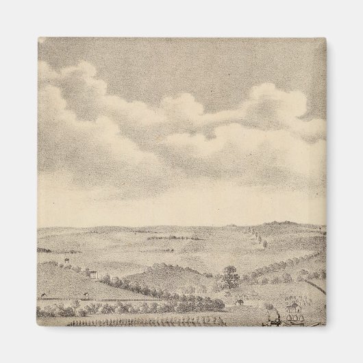 Morning scene, JD Rivers stock boerderij Magneet (Voorkant)