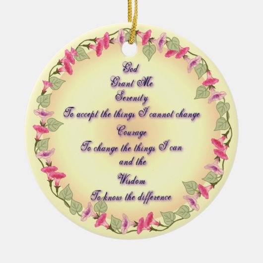 Morning Serenity Prayer   Keramisch Ornament (Voorkant)