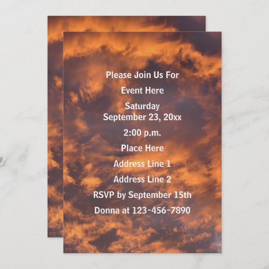 Morning Sky en Clouds Natuur Kaart (Voorkant / Achterkant)