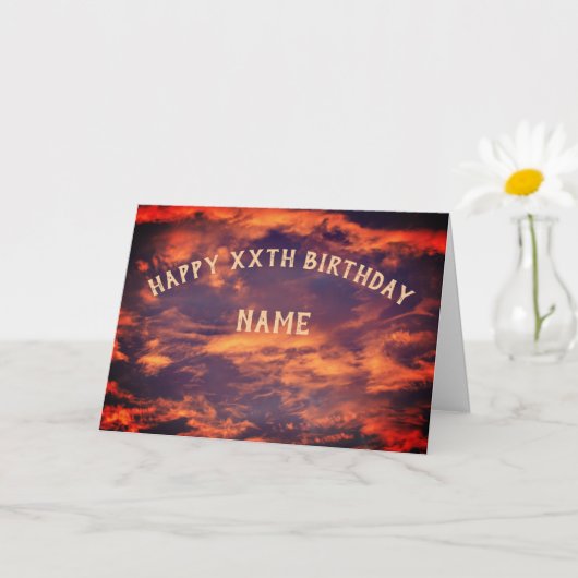 Morning Sky gepersonaliseerde verjaardag Kaart (Kleine Plant)