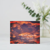 Morning Sky is nog steeds psalm 46:10 Inspirerend Briefkaart (Staand voorkant)