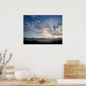 Morning Sky & Mist Isaiah 41:10 Afdruk Poster (Keuken)