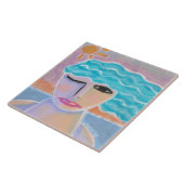 Morning Sky Origineel Abstract schilderij Tegeltje (Zijkant)