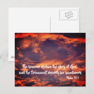 Morning Sky Psalm 19:1 Inspirerend Briefkaart