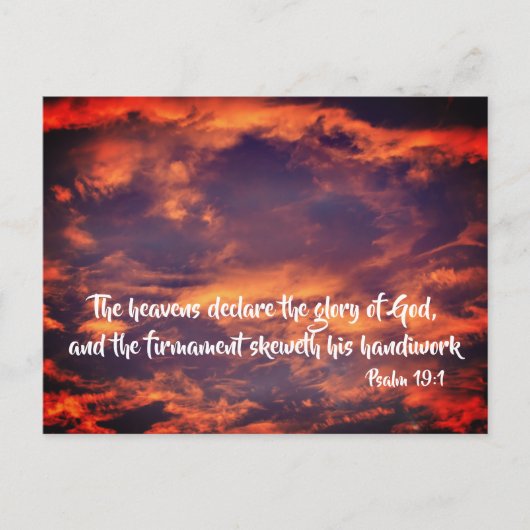 Morning Sky Psalm 19:1 Inspirerend Briefkaart (Voorkant)