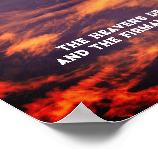 Morning Sky Psalm 19:1 Inspirerend Poster (Hoek)