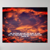 Morning Sky Psalm 19:1 Inspirerend Poster (Voorkant)