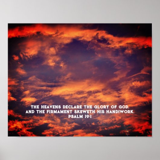 Morning Sky Psalm 19:1 Inspirerend Poster (Voorkant)