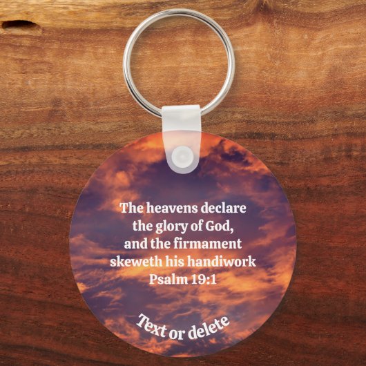 Morning Sky Psalm 19:1 Inspirerend Sleutelhanger (Voorkant)