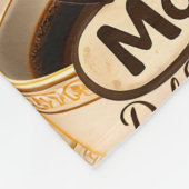 Morning sleepy coffee bean funny repeated pattern  fleece deken (Hoek)