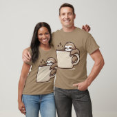 Morning Sloth – Hanging on Coffee T-shirt (Unisex)