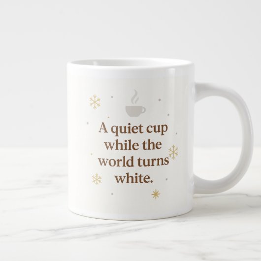 Morning Snowfall | A Quiet Cup | Winter Mug Grote Koffiekop (Rechts)