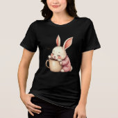 Morning Snuggles Bunny Brew Bliss Cocoa & Cuddles  Tri-Blend Shirt (Voorkant)