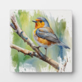 Morning Song robin vogel schilderij muurkunst Fotoplaat (Voorkant)