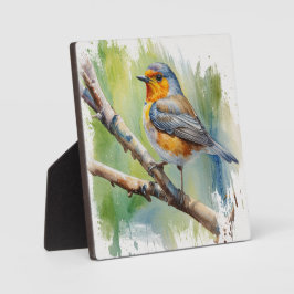 Morning Song robin vogel schilderij muurkunst Fotoplaat