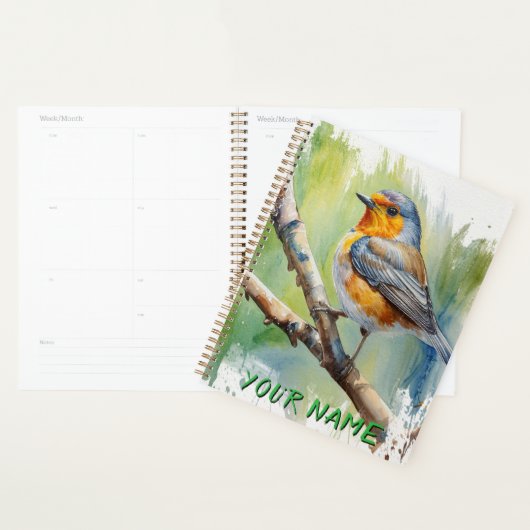 Morning Song robin vogel schilderij muurkunst Planner (Display)