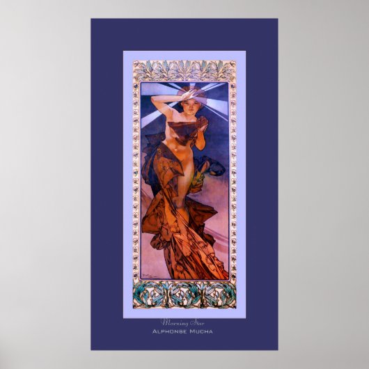 Morning Star ~ Alphonse Mucha Poster (Voorkant)