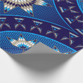 Morning Star (blauw) Cadeaupapier (Hoek)