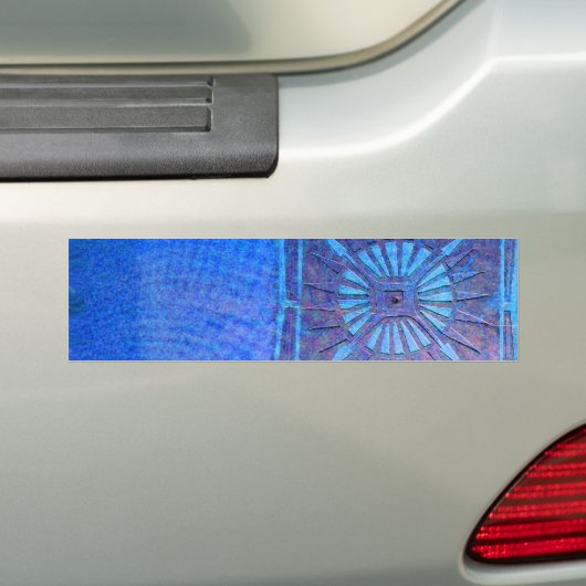MORNING STAR Blue, Monogram Bumpersticker (Op auto)