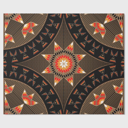 Morning Star (bruin) Cadeaupapier (Vlak)