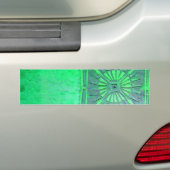 MORNING STAR lichtgroen monogram Bumpersticker (Op auto)