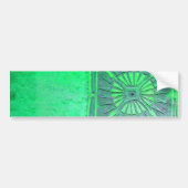 MORNING STAR lichtgroen monogram Bumpersticker (Voorkant)