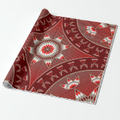 Morning Star (rood) Cadeaupapier (Uitgerold)